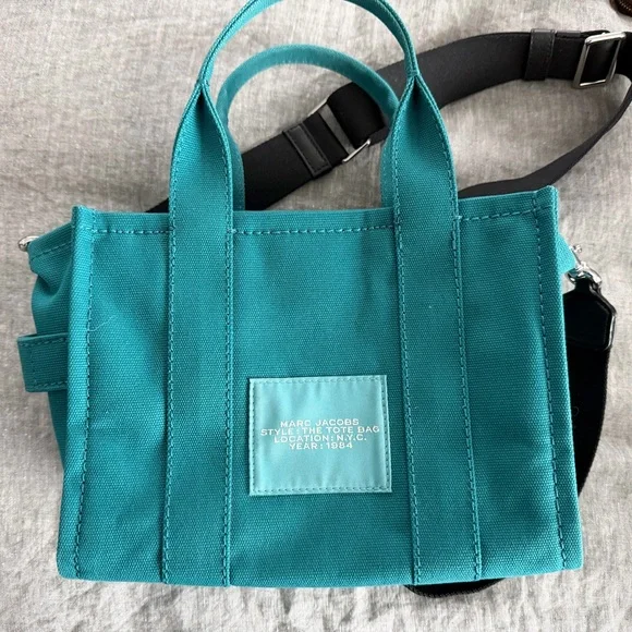 Marc Jacobs Turquoise Canvas Tote - Picture 3 of 5